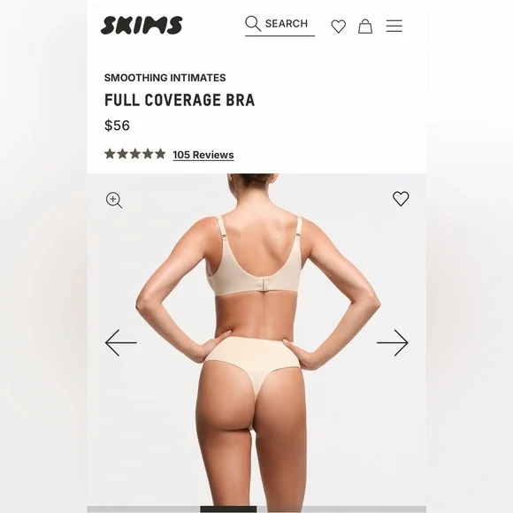 [Skims] NWT Smoothing Full Coverage Lightly Lined Bra - Picture 6 of 8
